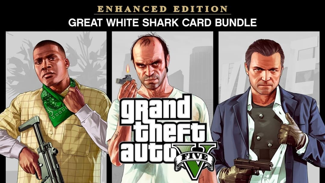 Okładka Grand Theft Auto V: Enhanced & Great White Shark Card