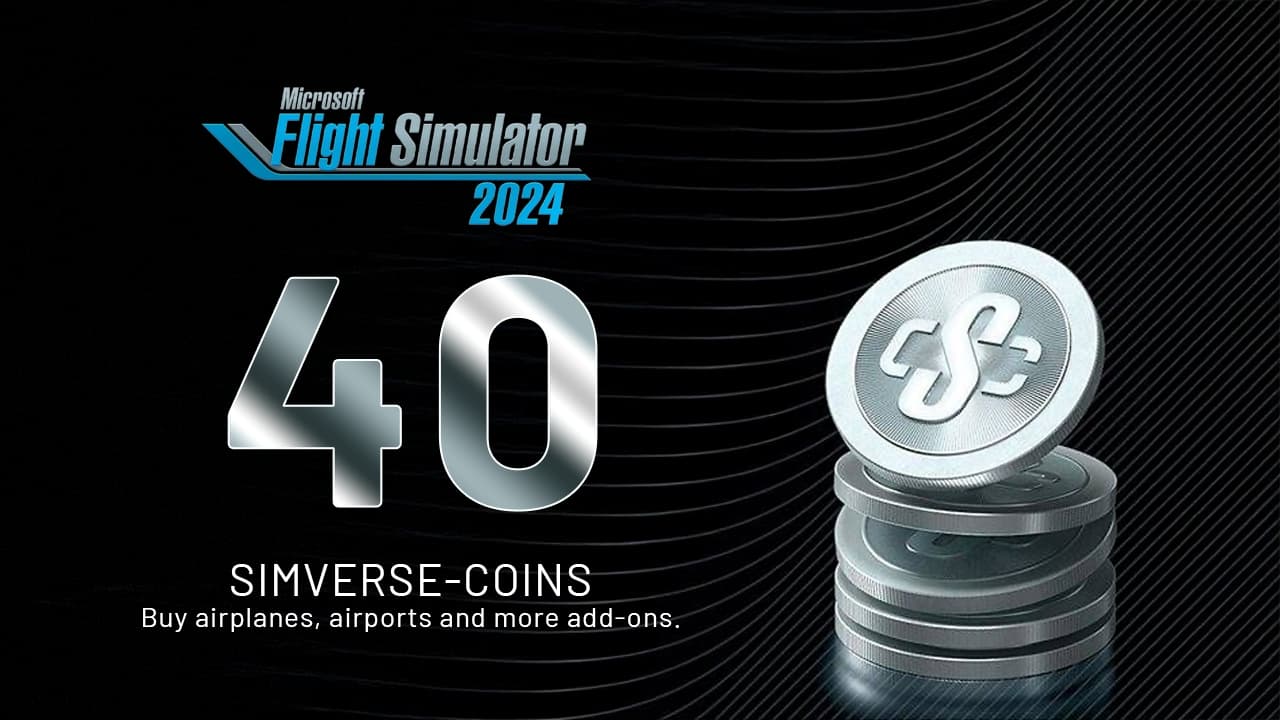 Achtergrondafbeelding voor Microsoft Flight Simulator 2024 - 40 Simverse Coins