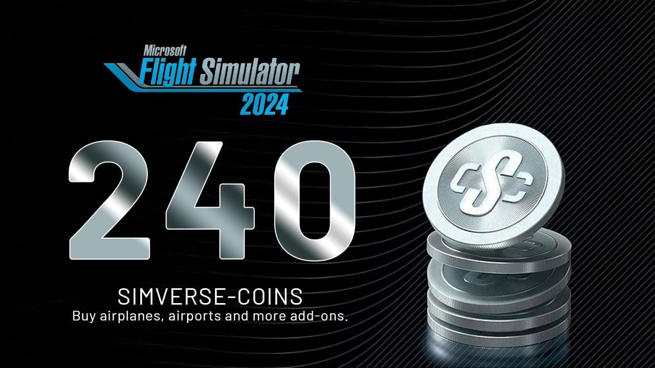 Imagem de fundo de Microsoft Flight Simulator 2024 - 240 Simverse Coins