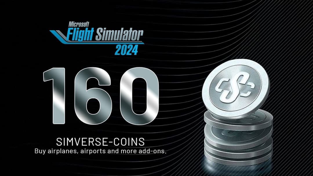 Imagem da capa Microsoft Flight Simulator 2024 - 160 Simverse Coins